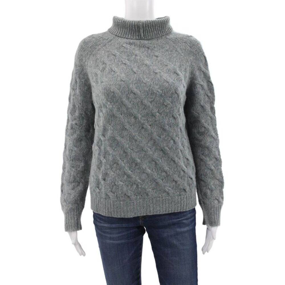 Inhabit Unisex Pullover Wool Mock Neck Gray Long Sleeve Size S